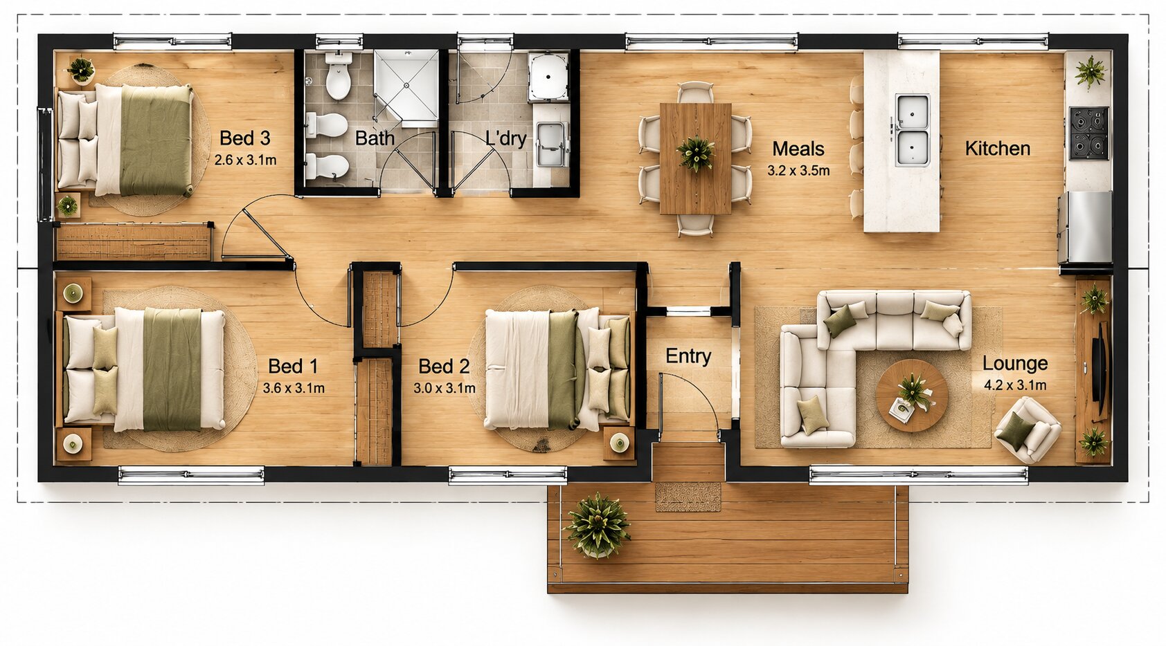 Family 120 indicative floor plan